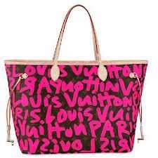 Louis Vuitton Neverfull Grafiti Rosa